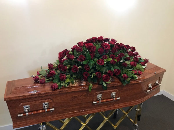 Red rose casket spray 